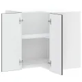 Armoire d'angle murale de cuisine Porto noir bois d'ingénierie