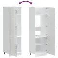 Armoire de cuisine Porto blanc brillant bois d'ingénierie