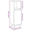 Armoire de salle de bain gris béton 30x30x100 cm