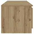 Meuble TV avec lumières LED chêne artisanal bois d'ingénierie