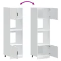 Armoires de four 2 pcs Porto blanc bois d'ingénierie