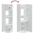 Armoires de four 2 pcs Porto blanc brillant bois d'ingénierie