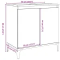 Armoire d'évier vieux bois 58x33x60 cm bois d'ingénierie