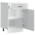 Armoire de cuisine Porto blanc brillant bois ingénierie