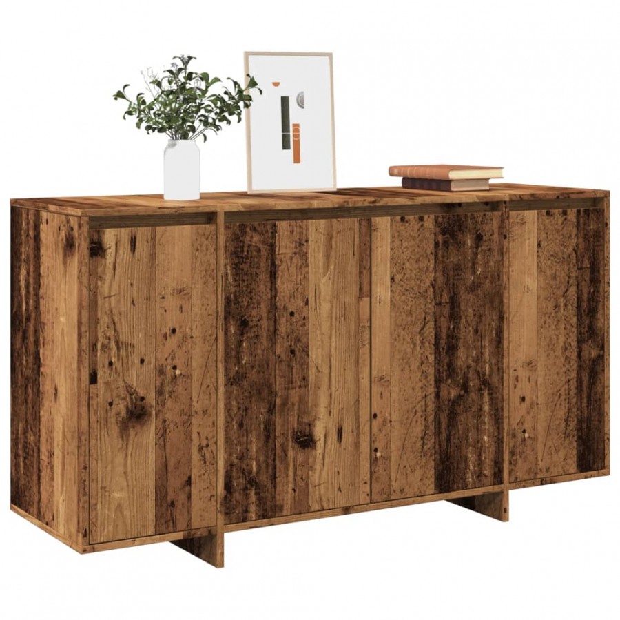 Buffet vieux bois 135x41x75 cm bois d'ingénierie