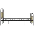 Cadre de lit en métal sans matelas chêne sonoma 140x200 cm