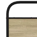 Cadre de lit en métal sans matelas chêne sonoma 140x200 cm