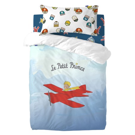 Parure de couette HappyFriday Le Petit Prince Son Avion Multicouleur L
