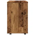 Armoire à roulettes vieux bois 46x36x59 cm bois d'ingénierie