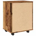 Armoire à roulettes vieux bois 46x36x59 cm bois d'ingénierie