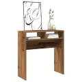 Table console vieux bois 78x30x80 cm bois d'ingénierie