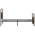 Cadre de lit sans matelas 90x200cm chêne fumé bois d'ingénierie