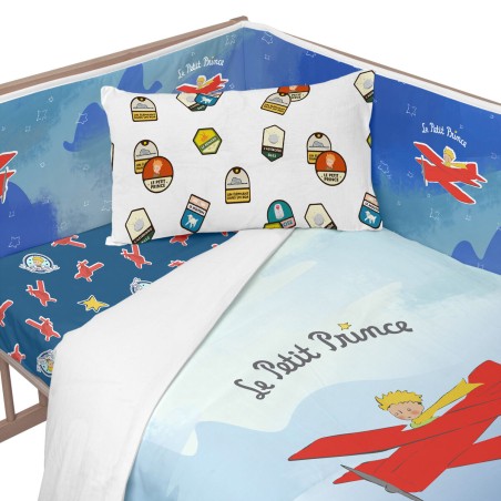 Protector de Cuna HappyFriday Le Petit Prince Son avion Multicolor 210