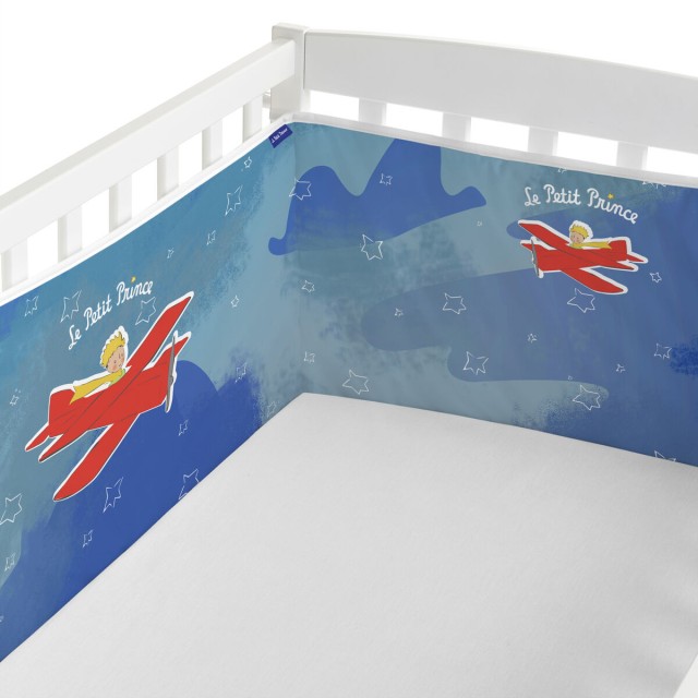 Cot protector HappyFriday Le Petit Prince Son avion Multicolour 210 x