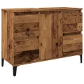 Armoire d'évier vieux bois 80x33x60 cm bois d'ingénierie