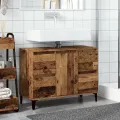 Armoire d'évier vieux bois 80x33x60 cm bois d'ingénierie