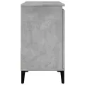 Armoire d'évier gris béton 65x33x60 cm bois d'ingénierie