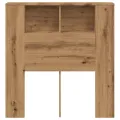 Armoire de tête de lit chêne artisanal 100x19x104,5 cm