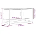 Meuble TV chêne fumé 80x34,5x40 cm bois d'ingénierie et métal