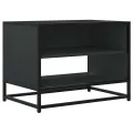 Meuble TV noir 61x40x46 cm bois d'ingénierie et métal