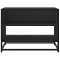 Meuble TV noir 61x40x46 cm bois d'ingénierie et métal