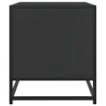 Meuble TV noir 61x40x46 cm bois d'ingénierie et métal