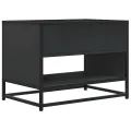 Meuble TV noir 61x40x46 cm bois d'ingénierie et métal