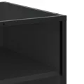 Meuble TV noir 61x40x46 cm bois d'ingénierie et métal