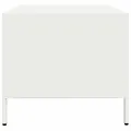 Table basse blanc 101,5x50x43,5 cm acier laminé à froid