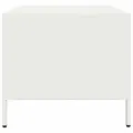 Table basse blanc 68,5x50x43,5 cm acier laminé à froid