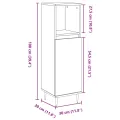 Armoire de salle de bain vieux bois 30x30x100cm bois ingénierie