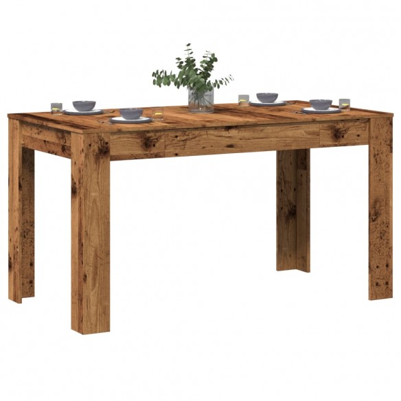 Table à manger vieux bois 140x74,5x76 cm bois d'ingénierie