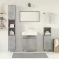 Ensemble de meubles de salle de bain 3 pcs gris béton