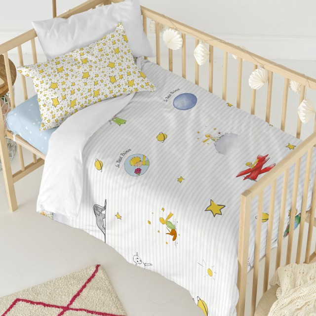 Bettbezug-Set HappyFriday Le Petit Prince Son Monde Bunt Babybettchen