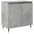 Ensemble de meubles de salle de bain 3 pcs gris béton