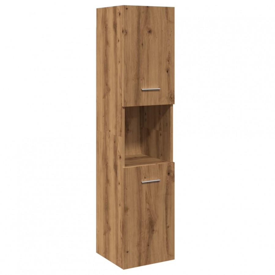 Armoire de salle de bain suspendue chêne artisanal 30x30x130 cm