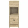 Tables de chevet 2 pcs avec tiroir chêne sonoma 25x31x66 cm