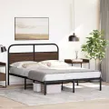 Cadre de lit sans matelas 160x200 cm chêne marron