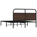 Cadre de lit sans matelas 160x200 cm chêne marron