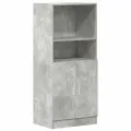 Armoire de cuisine gris béton 57x41,5x131,5 cm bois ingénierie