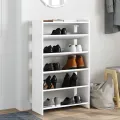 Étagère à chaussures blanc 60x25x100 cm bois d'ingénierie