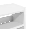 Étagère à chaussures blanc 60x25x100 cm bois d'ingénierie