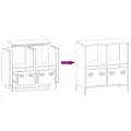 Buffet blanc 68x39x73,5 cm acier laminé à froid