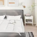 Protège-matelas blanc 200x220 cm