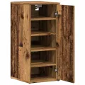 Armoire à chaussures vieux bois 32x35x70 cm bois d'ingénierie
