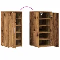 Armoire à chaussures vieux bois 32x35x70 cm bois d'ingénierie