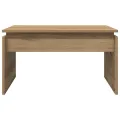 Table basse chêne artisanal 68x50x38 cm bois d'ingénierie