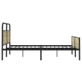 Cadre de lit en métal sans matelas chêne sonoma 183x213 cm