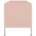 Meuble TV rose 135x39x43,5 cm acier laminé à froid