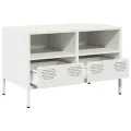 Meuble TV blanc 68x39x43,5 cm acier laminé à froid